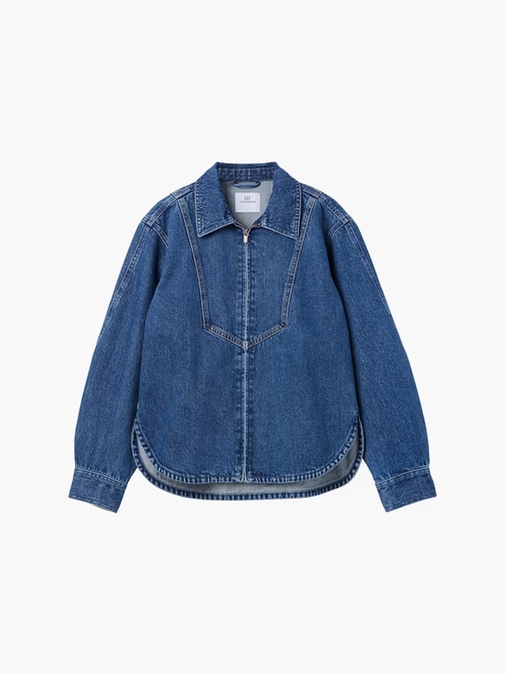 NWT GAP X Victoria Beckham Denim zip shirt Jacket Sz XS - Picture 5 of 5